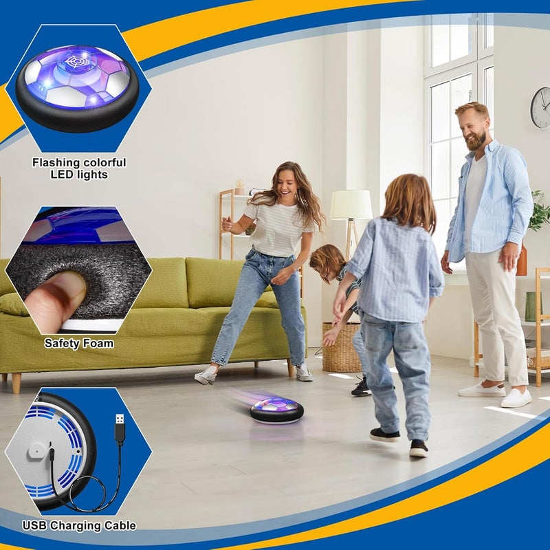 Ancesfun Hover Soccer Ball Kids Toys for Boys Girls Ages 3 4 5 6 7 8-12, Rechargeable Hover Ball with Colorful LED Lights and Protective Foam, Air Power for Soccer Game Indoor - Image 3